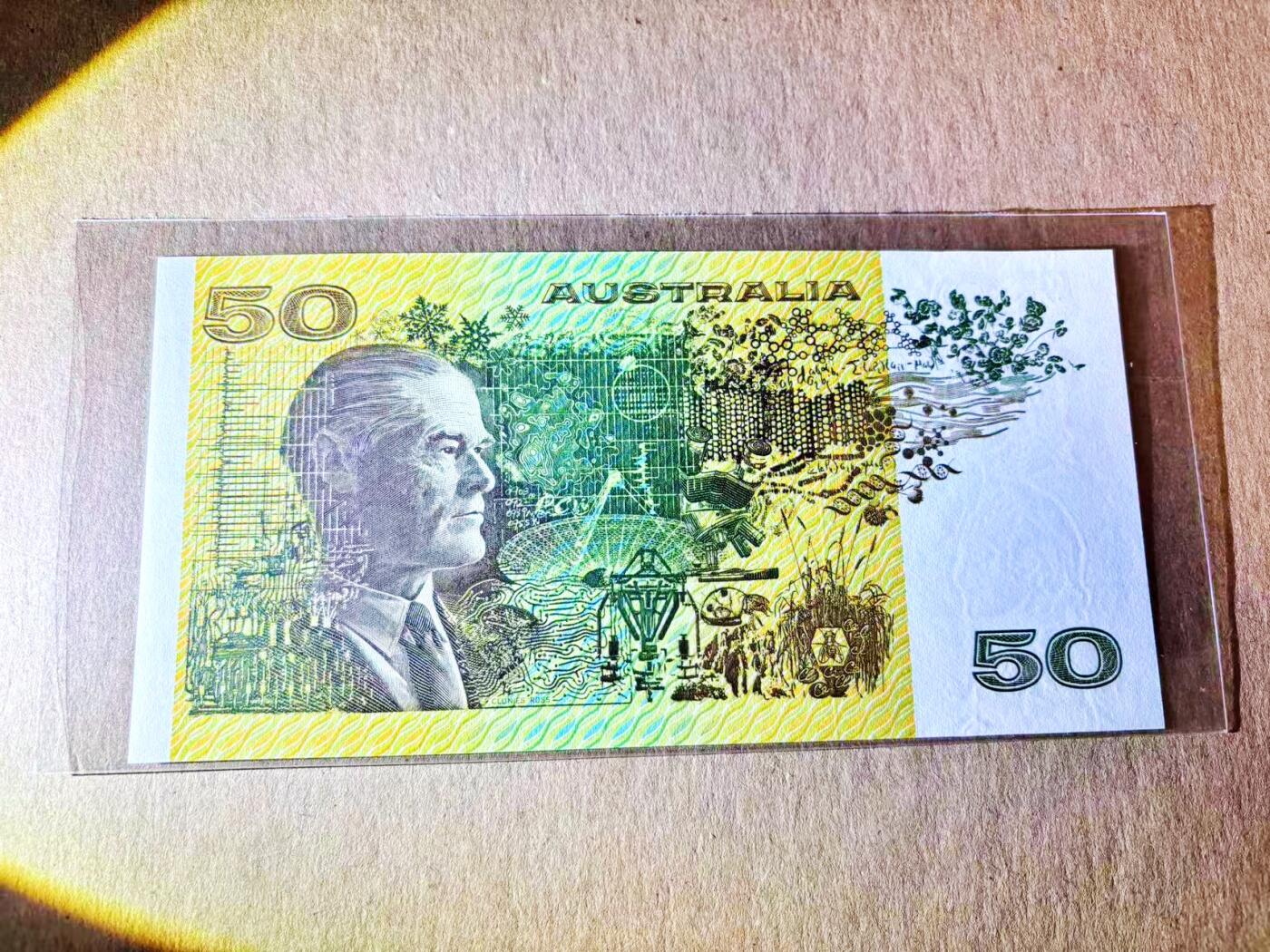 【Blue Auction】世界纸币精拍第788期——18级TOP拍卖/信誉/品质/专业/高效💫 【无47】澳大利亚 50元 全新UNC