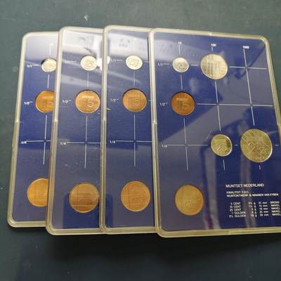 【全场包邮】纯粹捡漏拍506场-持续更新中 - 荷兰1983-1986年官方封装套币4套