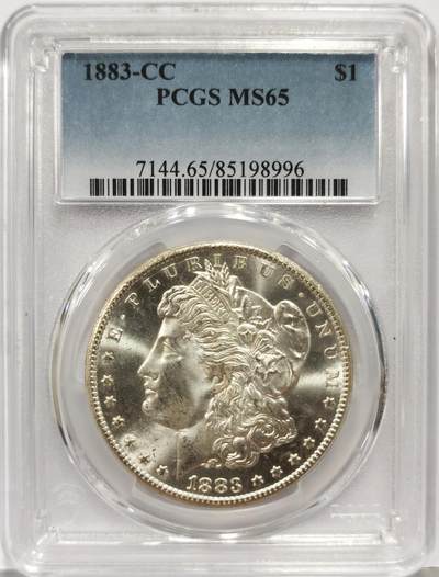博洋堂世界钱币拍卖第162期（全场包邮） - PCGS MS65 美国1883 CC 摩根 稀有卡森厂 车轮转光 类镜面底板