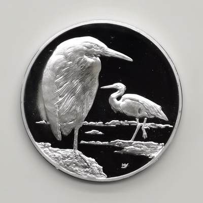 博洋堂世界钱币拍卖第162期（全场包邮） - 日本66克925银鸟类大银章一枚