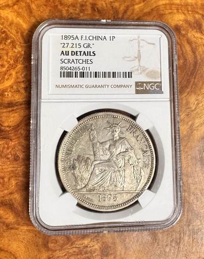得物收藏 Chase Auction 第36期 - - 外钞、银元、民国钞和人民币混合场！（更新中） - 1895年大坐洋，NGC AUD！