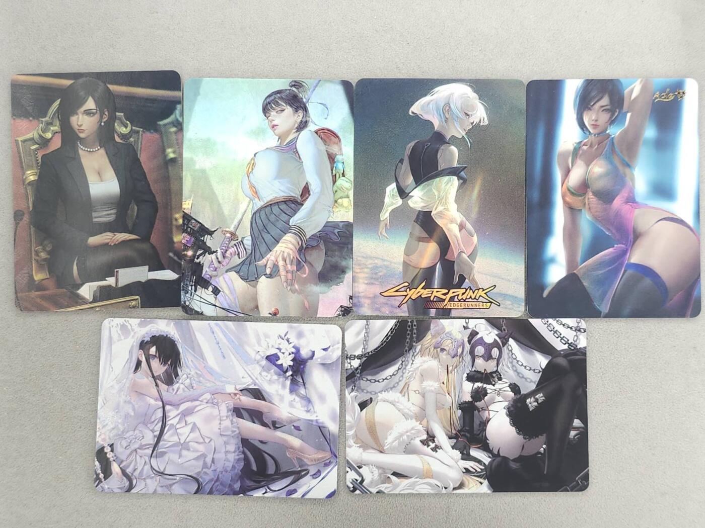 买就送PR！！龙虎卡牌-七六场（满200元包邮，无佣金，每周六结拍，欢迎送拍） 彩闪6张 动漫女卡