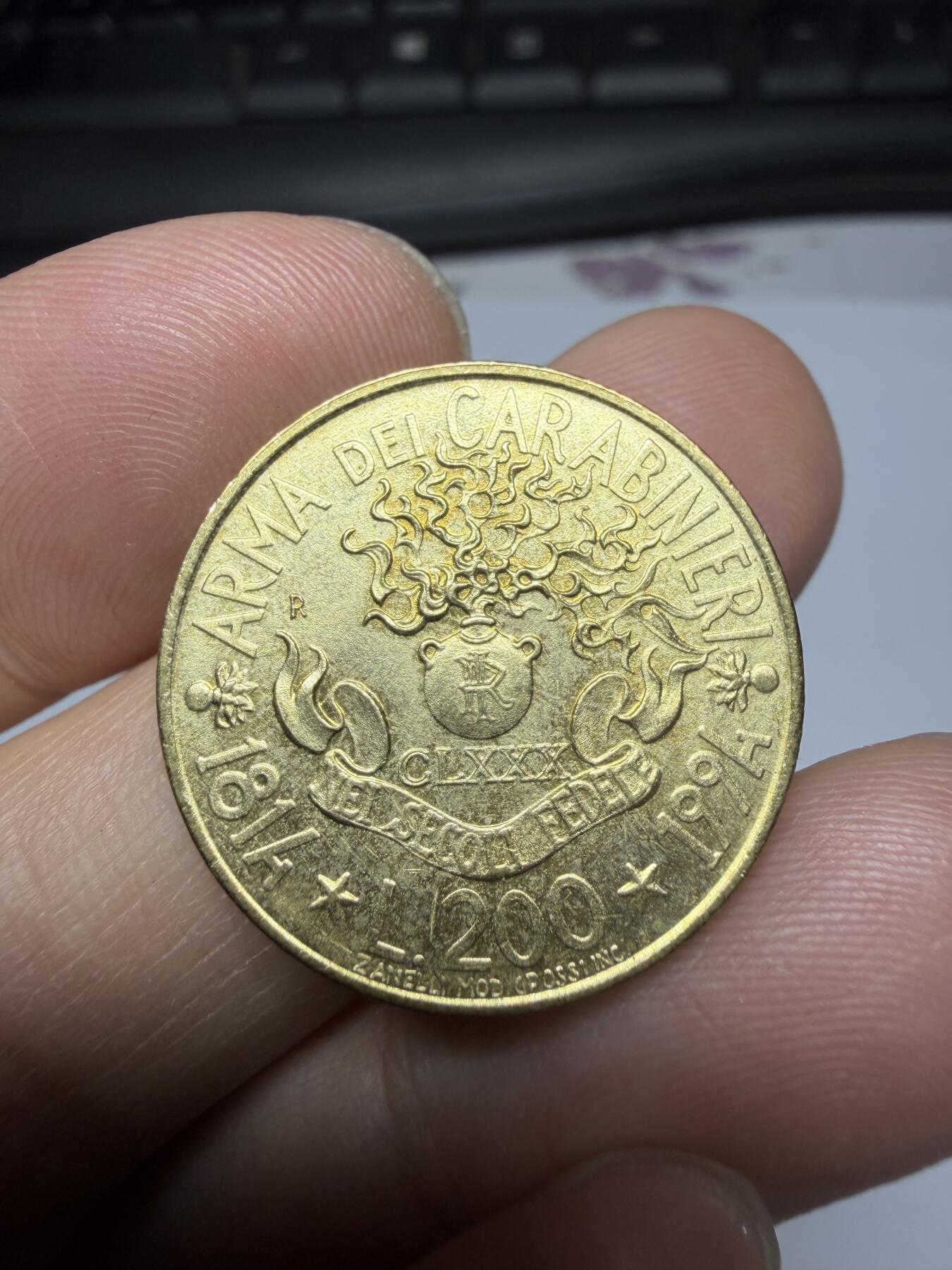 2026年集古藏今外币拍卖第二期-第9场—（总第309拍），可以寄存60天，满160元包邮。 1994年意大利200里拉纪念币