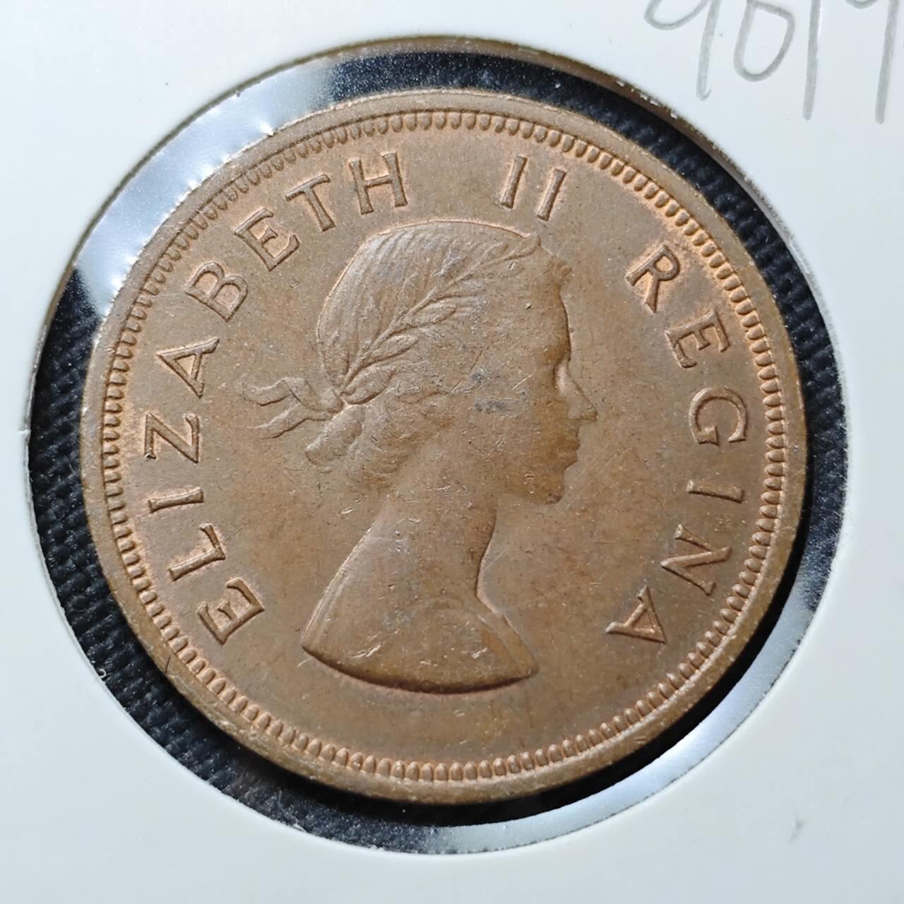 KK钱币收藏小铺  第396期  2月预留时间 周末发货  1959英属南非1分铜币