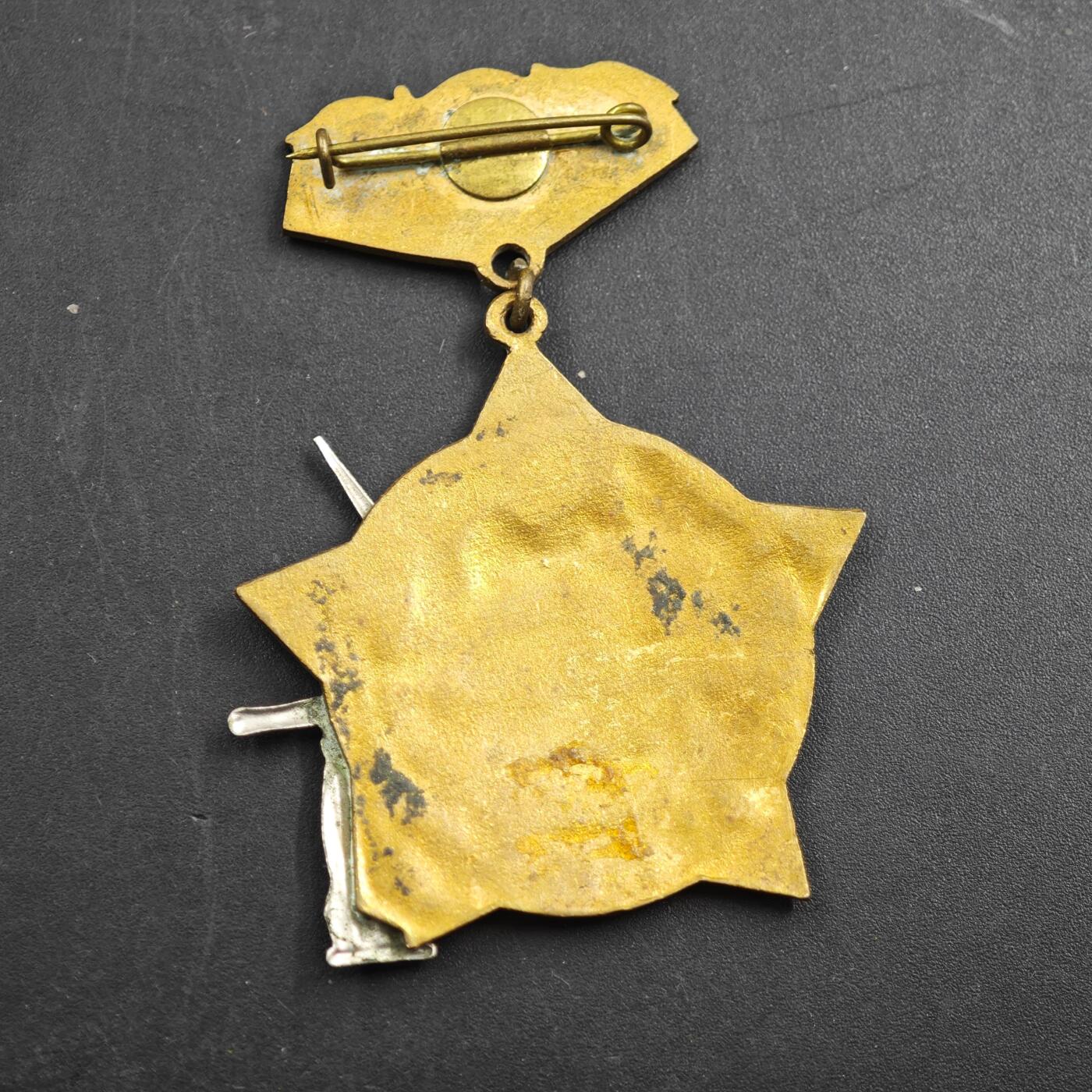 2月新年开工第一场徽章钱币专场 苏联海军河运舰队二战老兵证章铜制珐琅