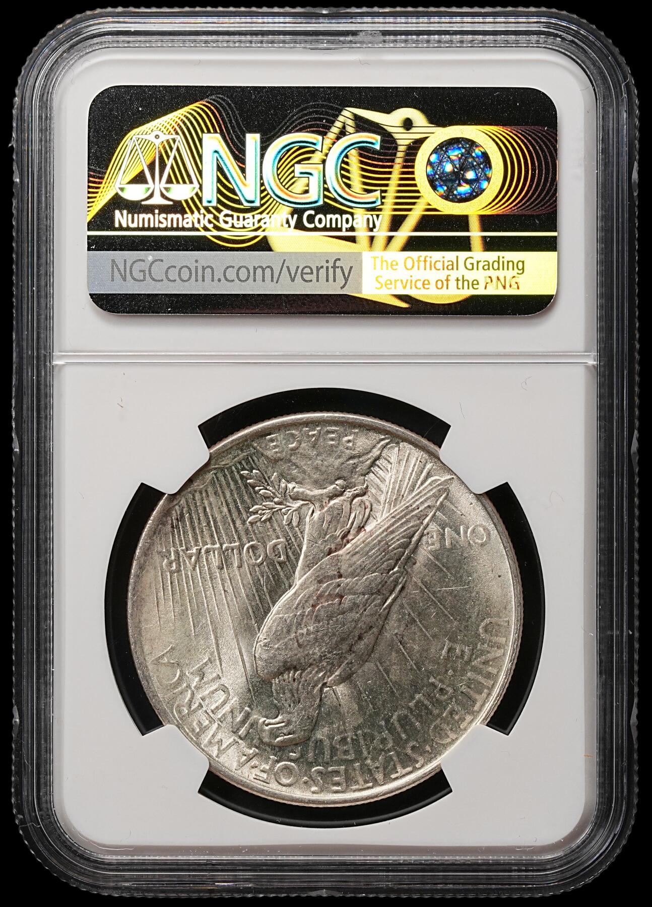 修遠堂世界钱币第106期，请看参拍说明 NGC MS63 1922年美国和平鹰洋大银币