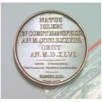 法国1821年 马丁路德高浮雕精制大铜章 光边 40MM 法国1821年 马丁路德高浮雕精制大铜章 光边 40MM