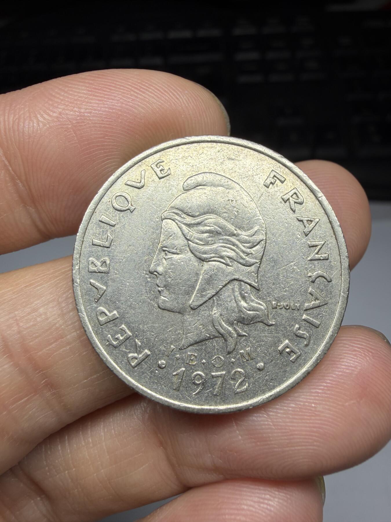 2026年集古藏今外币拍卖第二期-第9场—（总第309拍），可以寄存60天，满160元包邮。 1972年法属新喀里多尼亚20法郎