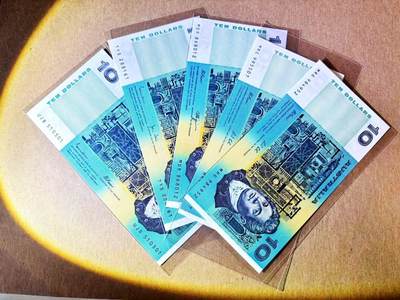 【Blue Auction】世界纸币精拍第788期——18级TOP拍卖/信誉/品质/专业/高效💫 - 【一组5张 含无47 多种签名】澳大利亚 10元 UNC/UNC-