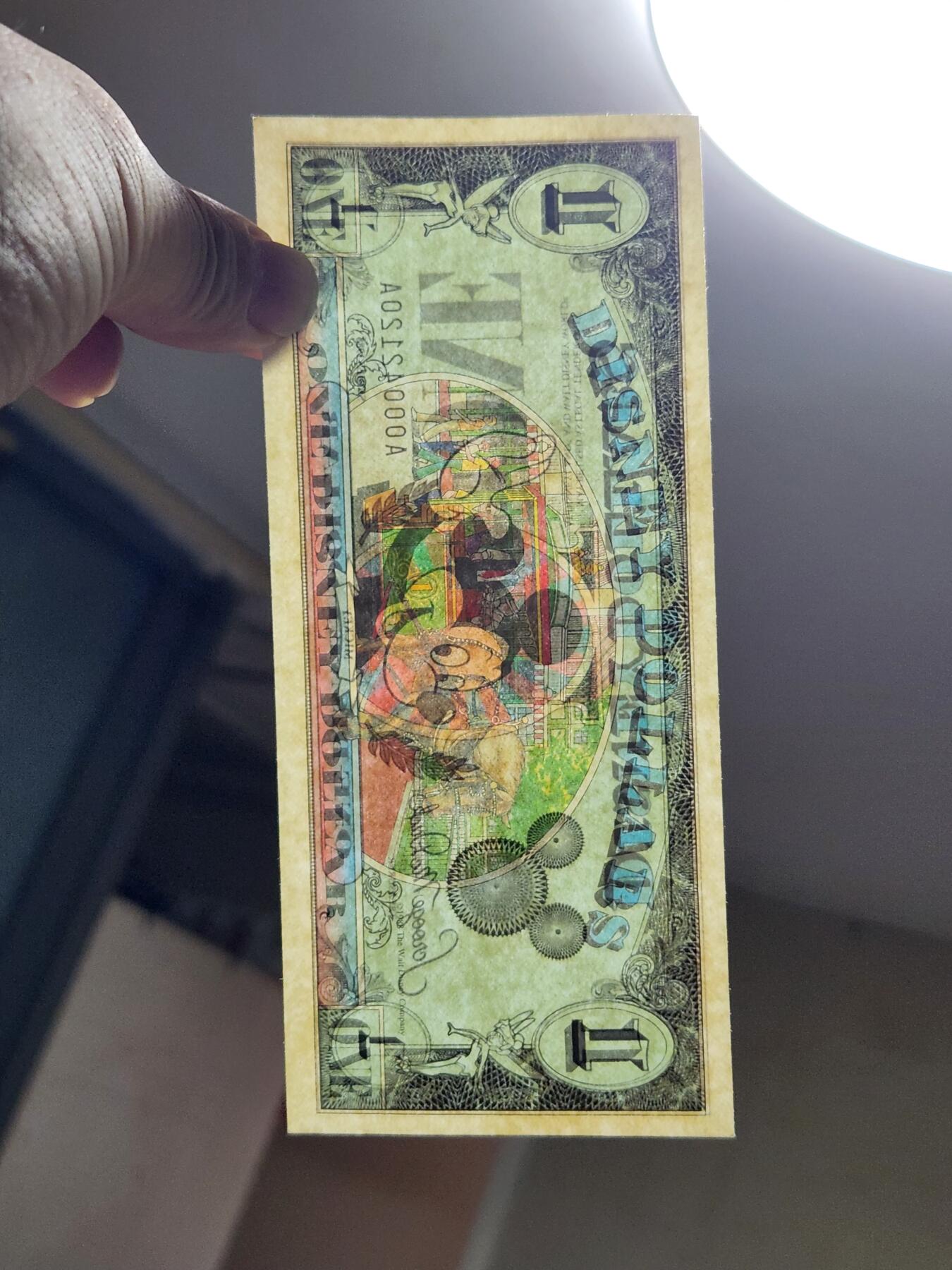 2月26号晚上8点 外国纸币自动截拍第31场 1988年 迪士尼1～5元纪念钞 第二版 极美品一套