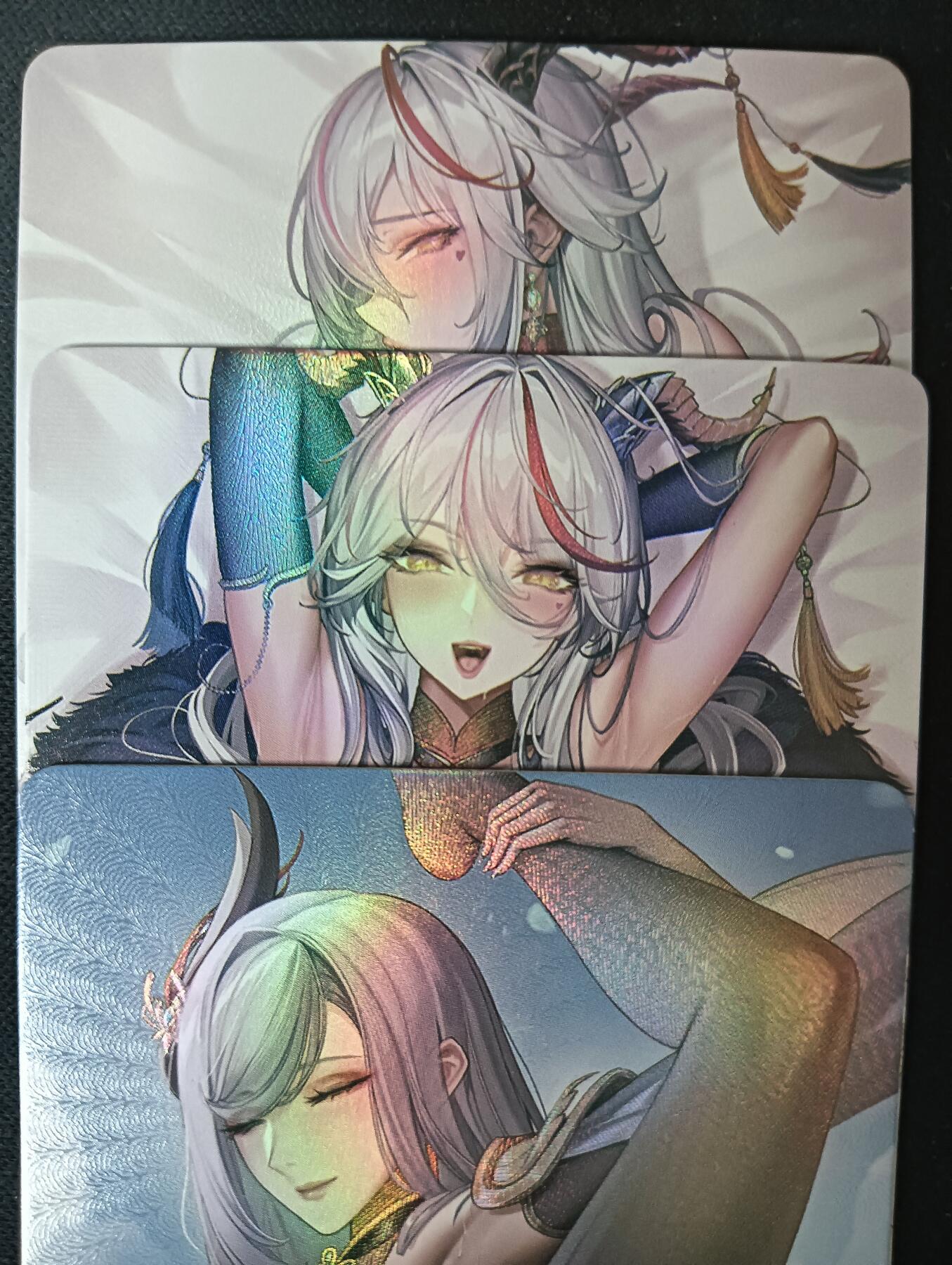 花开卡拍第61期（3月7号周六截拍，品控勿拍!!!拍品不寄存，运费5元（新疆需补运费差价或顺丰到付），自制卡难免瑕疵，可能存在轻微撞角爆边等出厂瑕疵，品控介意勿拍！） 墨卡文创 枕边  3张艺术卡 彩闪