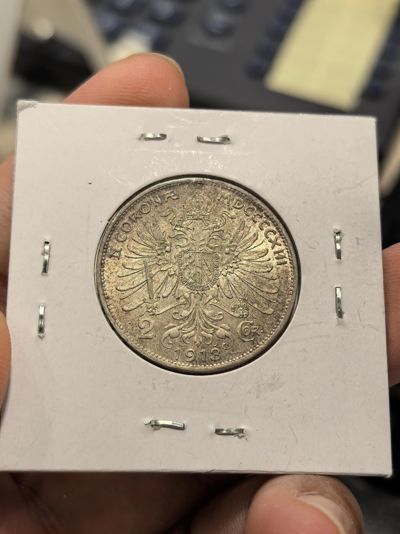 博洋堂世界钱币拍卖第162期（全场包邮） 奥地利1913年2克朗银币