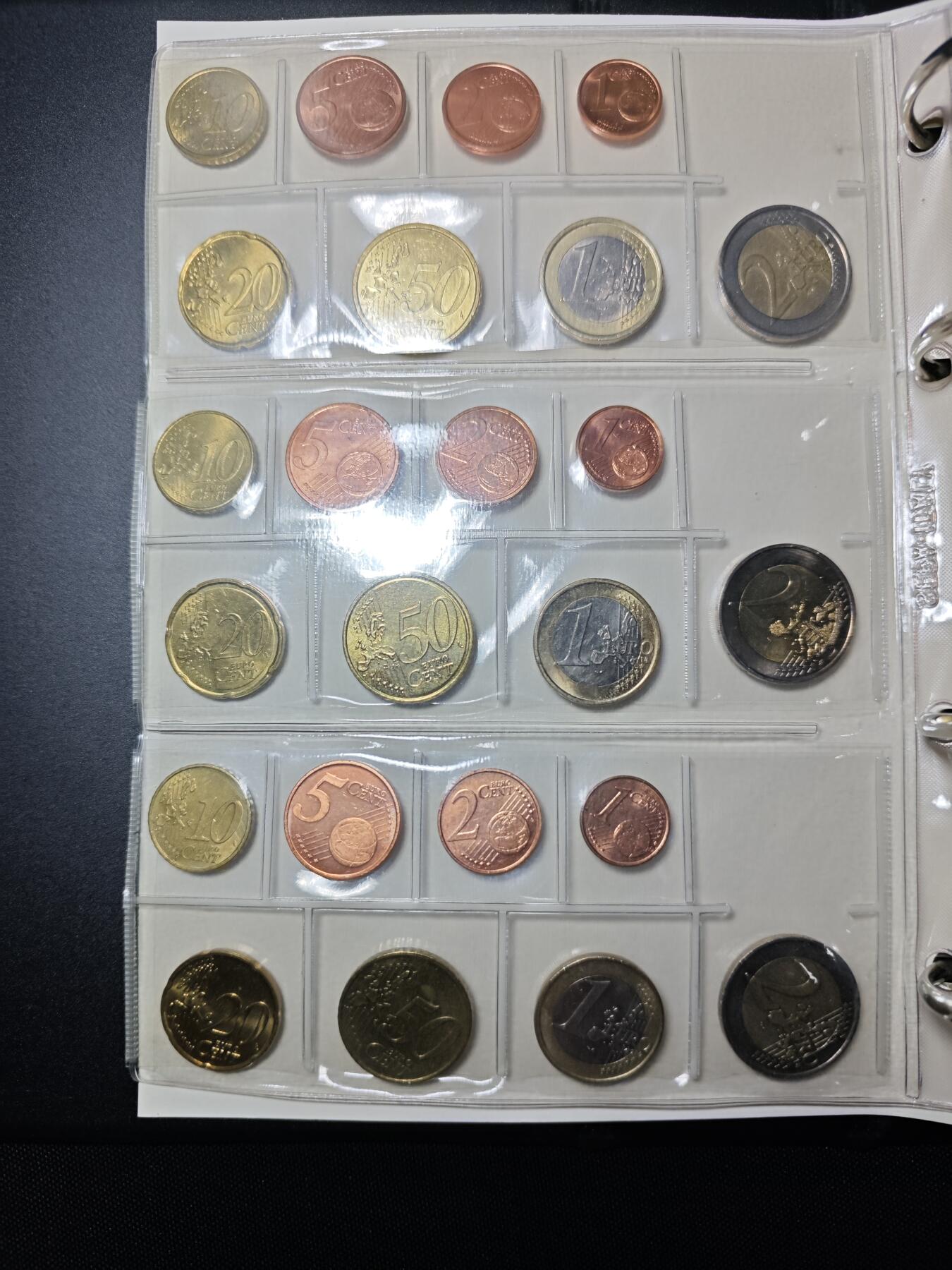 KK钱币收藏小铺   套币 批量/好品散币专场 2月预留时间 周末发货  欧元大小面值好品套币 含15个国家 含少见国家圣马力诺，爱沙尼亚，斯洛文尼亚欧元