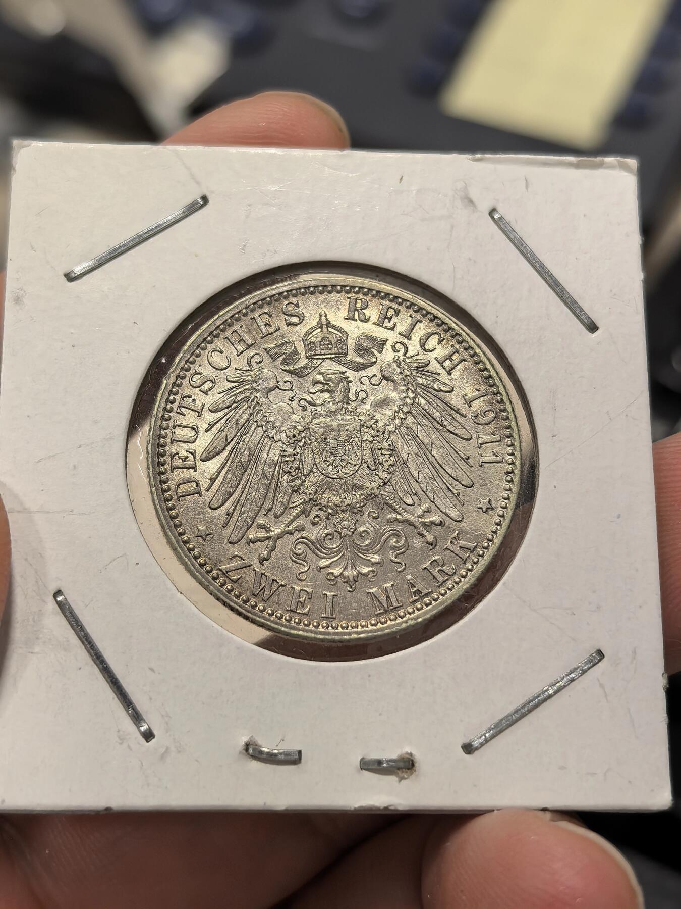 博洋堂世界钱币拍卖第162期（全场包邮） 德国巴伐利亚1911年摄政王90诞辰2马克银币