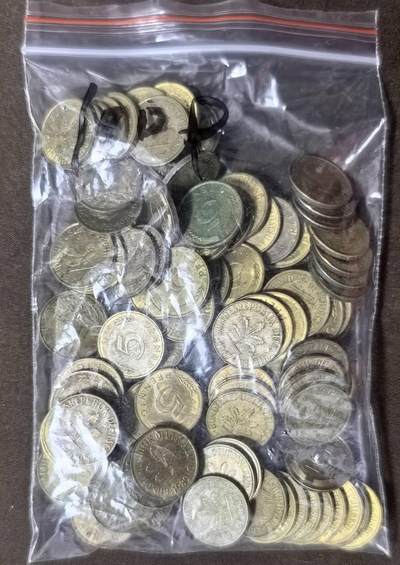 北京马甸外国币专卖第148期，外国币，中国早期纪念币专场，陆续上拍，欢迎关注 - 德国5芬尼100枚，流通品