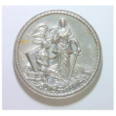 【艺术】法国艺术大章 女神高浮雕精制超大镀银章 光边 63MM 103克 - 【艺术】法国艺术大章 女神高浮雕精制超大镀银章 光边 63MM 103克