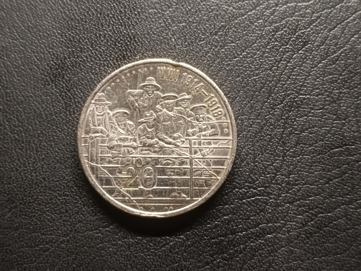 荟藏特别场次第三期——“社长的钢蹦堆” 澳大利亚2015年一战百年20分纪念币-军人