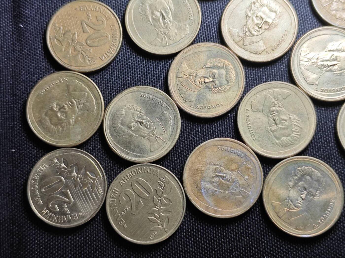 KK钱币收藏小铺   套币 批量/好品散币专场 2月预留时间 周末发货  希腊20德拉克马一组26枚