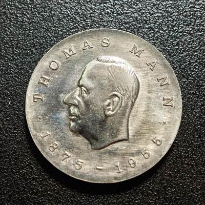 【德藏】世界币章拍卖第167期（拍品征集中~欢迎藏友联系） - 1975年 东德小说家托马斯·曼诞辰百年5马克纪念镍币 直径约：29mm；重约：12.2g