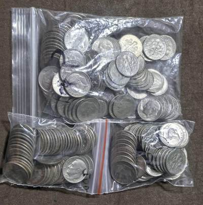 北京马甸外国币专卖第148期，外国币，中国早期纪念币专场，陆续上拍，欢迎关注 - 10美分200枚，流通品