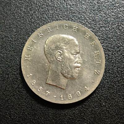 【德藏】世界币章拍卖第167期（拍品征集中~欢迎藏友联系） - 1969年 东德物理学家海因里希逝世75周年5马克纪念镍币 直径约：29mm；重约：11.7g