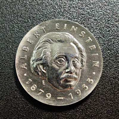 【德藏】世界币章拍卖第167期（拍品征集中~欢迎藏友联系） - 1979年 东德物理学家爱因斯坦诞辰百年5马克纪念镍币 直径约：29mm；重约：12.1g