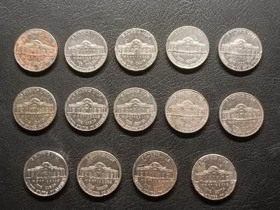 荟藏特别场次第三期——“社长的钢蹦堆” - 美国5分-新杰斐逊头像版本批量14枚