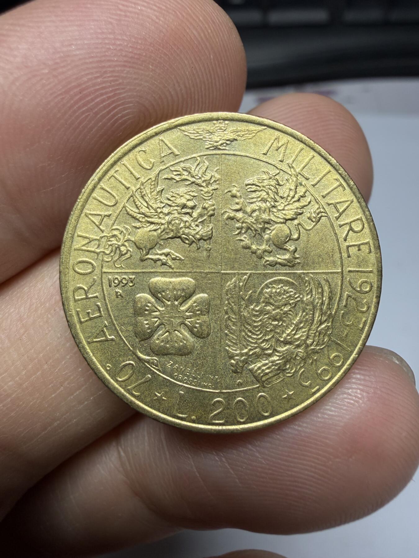 2026年集古藏今外币拍卖第二期-第9场—（总第309拍），可以寄存60天，满160元包邮。 1993年意大利200里拉纪念币