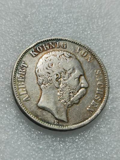 天下钱庄专场欢迎参拍 - 德国萨克森5马克银币