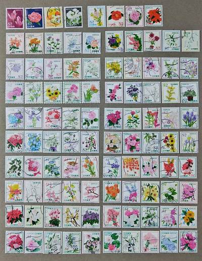 ↓君缘收藏749期☞钱币邮品↓无佣金、可寄存、满30元包邮  - 日本邮票，2014-2023年礼仪之花(1-10组)大全套98全，有多套随机发一套