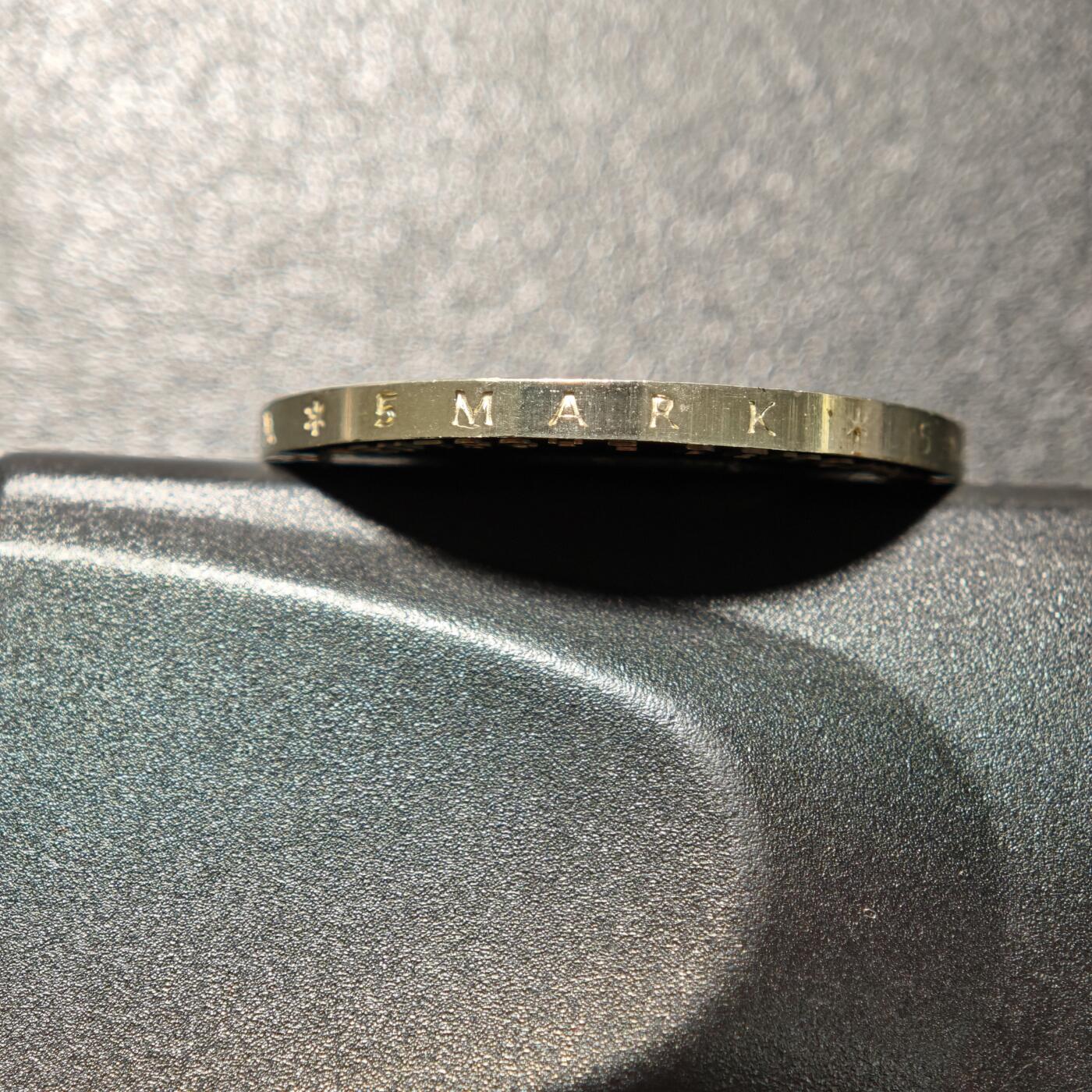 【德藏】世界币章拍卖第167期（拍品征集中~欢迎藏友联系） 1982年 东德教育家木质积木发明者弗里德里希·福禄培尔诞辰200周年5马克纪念镍币 直径约：29mm；重约：12.2g