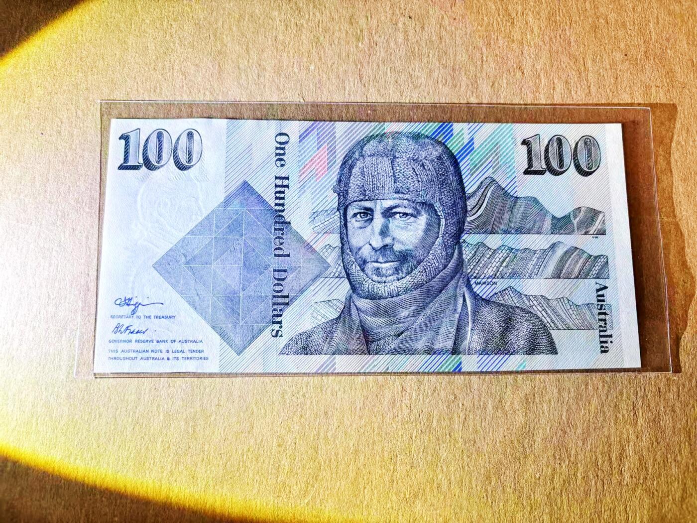 【Blue Auction】世界纸币精拍第788期——18级TOP拍卖/信誉/品质/专业/高效💫 【c版】澳大利亚 100元 毛线帽子 全新UNC