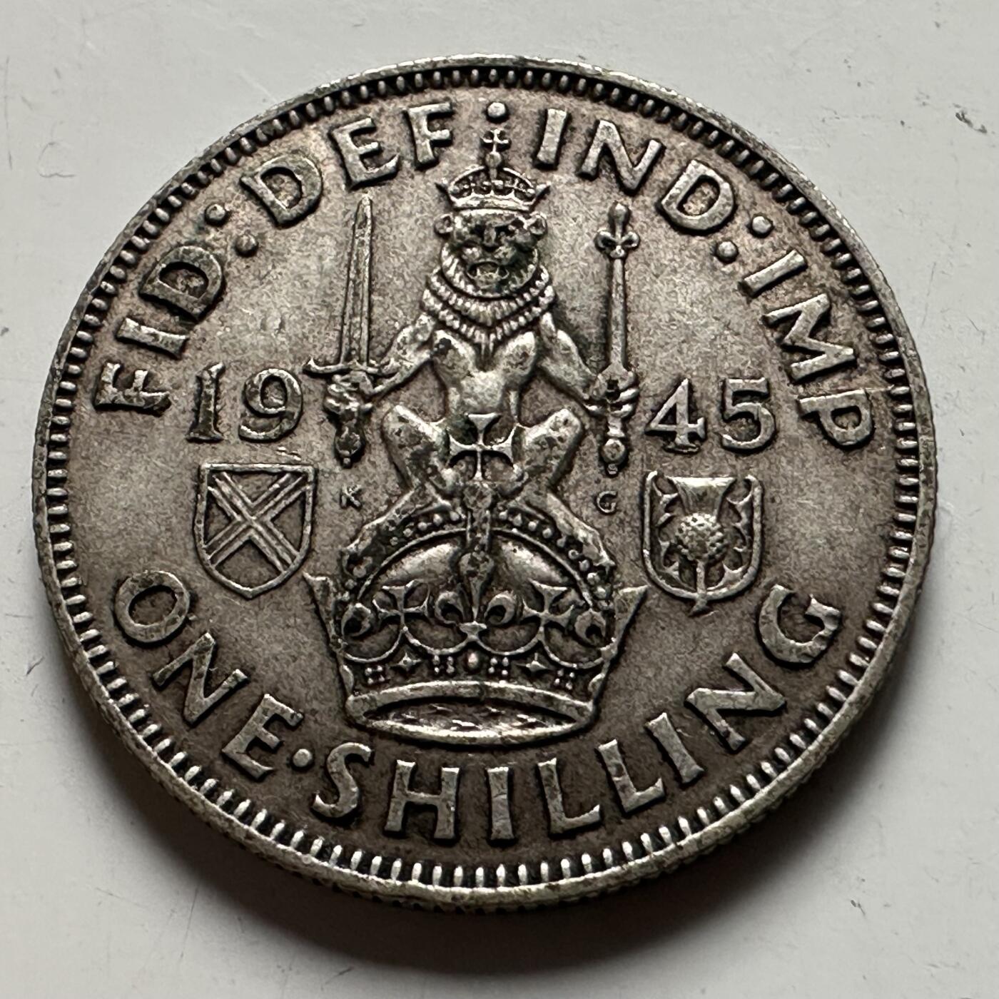 🌹外币初藏🌹🐯2026年第22场  每周二四六晚8️⃣点 接代拍 英国1945年一先令银币 5.6克50%银