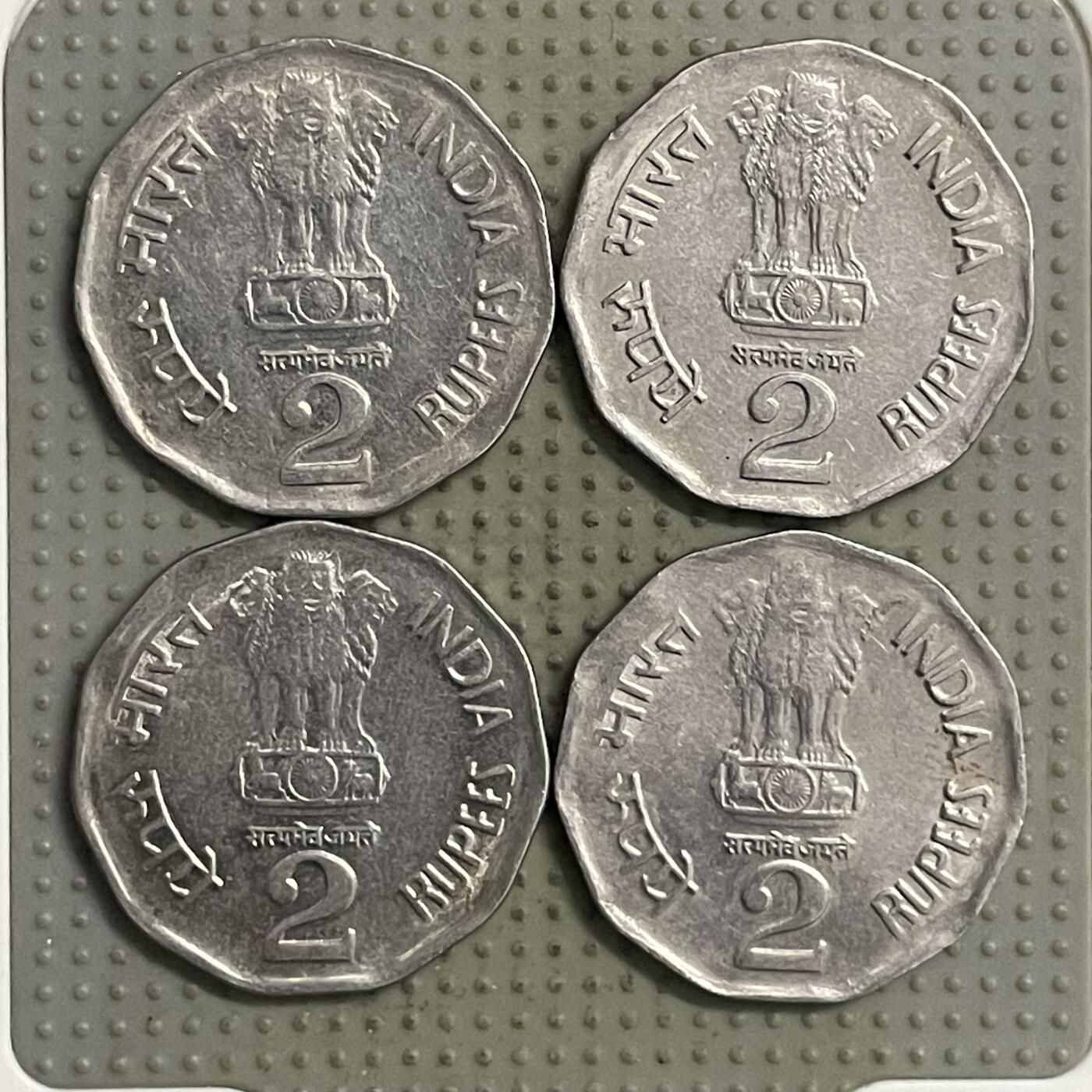 2026年第28场各国散币拍卖（总第178场） 印度1998年2卢比4枚