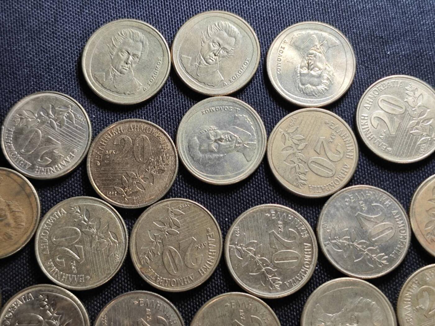 KK钱币收藏小铺   套币 批量/好品散币专场 2月预留时间 周末发货  希腊20德拉克马一组26枚