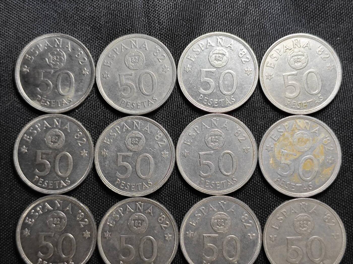 KK钱币收藏小铺   套币 批量/好品散币专场 2月预留时间 周末发货  西班牙50比塞塔纪念币 一组16枚