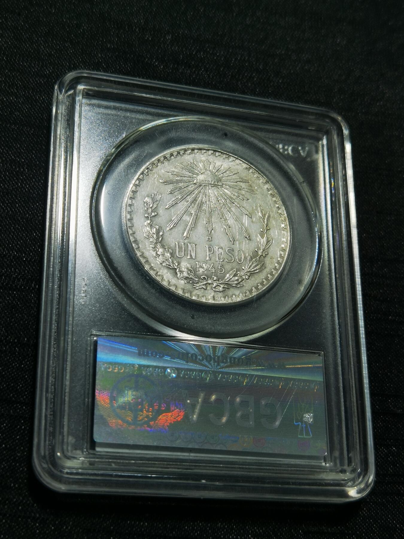 天下钱庄专场欢迎参拍 墨西哥鹰一比索银币