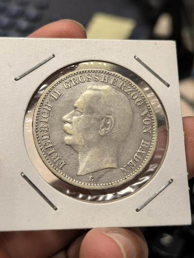 博洋堂世界钱币拍卖第162期（全场包邮） - 德国巴登1909年3马克银币