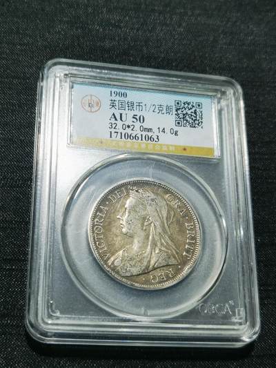 天下钱庄专场欢迎参拍 - 英国维多利亚披纱半克朗银币