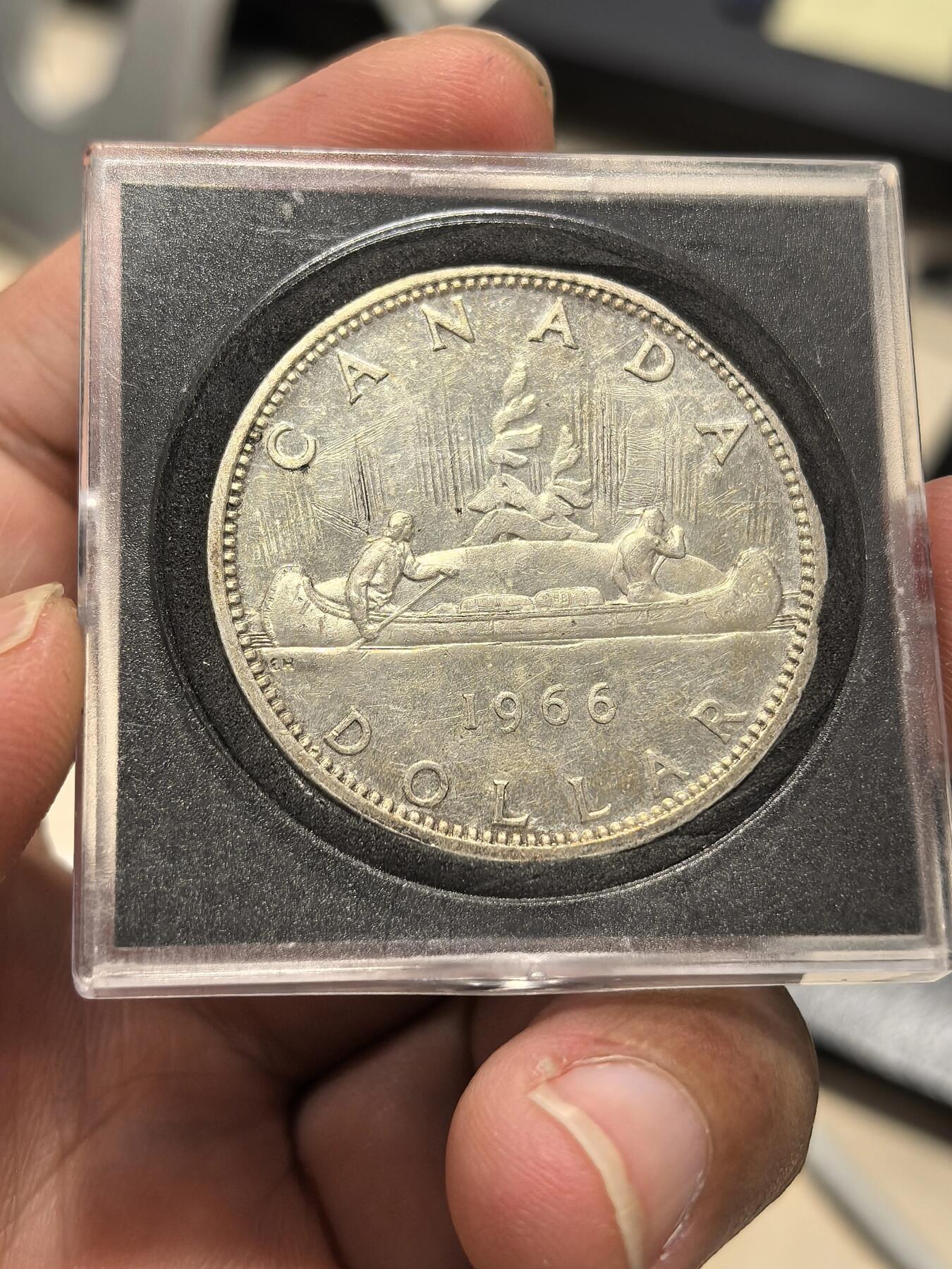 博洋堂世界钱币拍卖第162期（全场包邮） 加拿大1966年1元银币