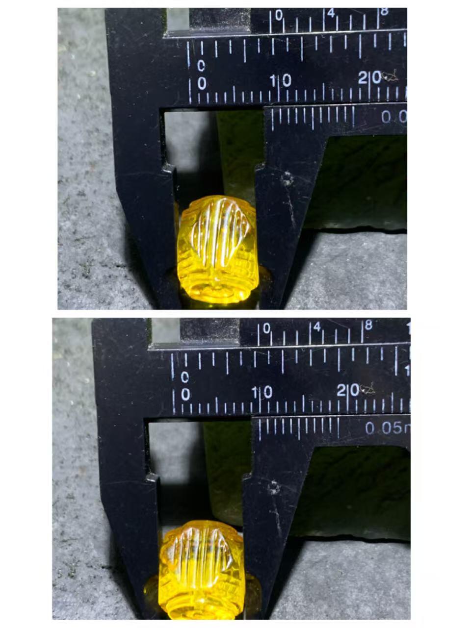 天然乌克兰蜜蜡唐八棱桶珠一个！