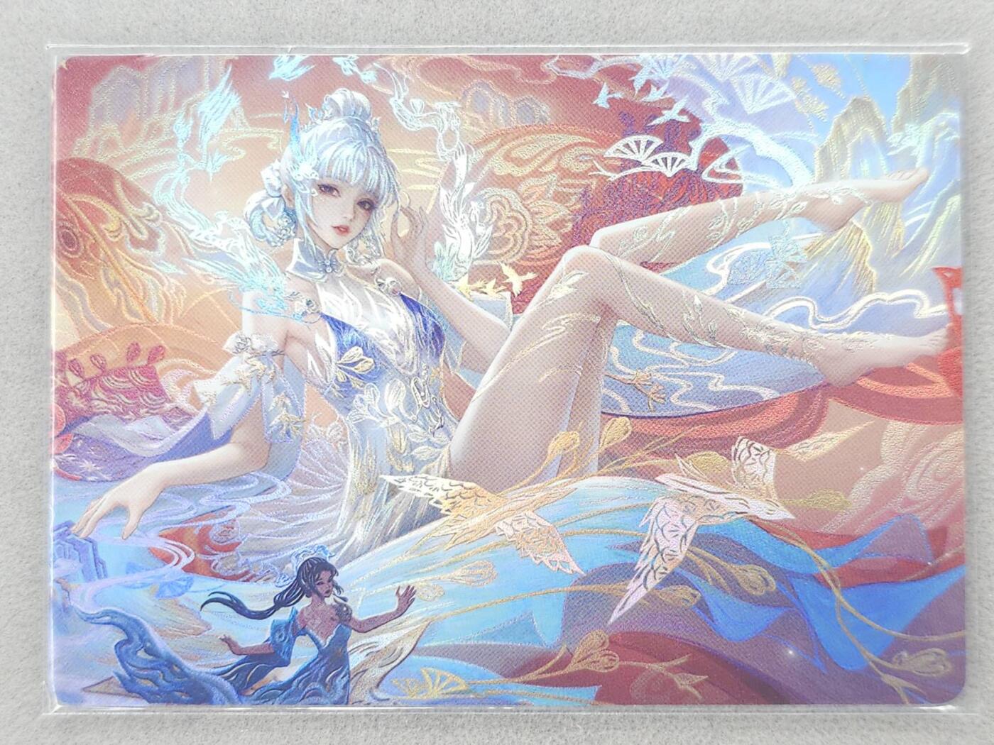 买就送PR！！龙虎卡牌-七六场（满200元包邮，无佣金，每周六结拍，欢迎送拍） 细沙彩闪 鸡腿 古风美女