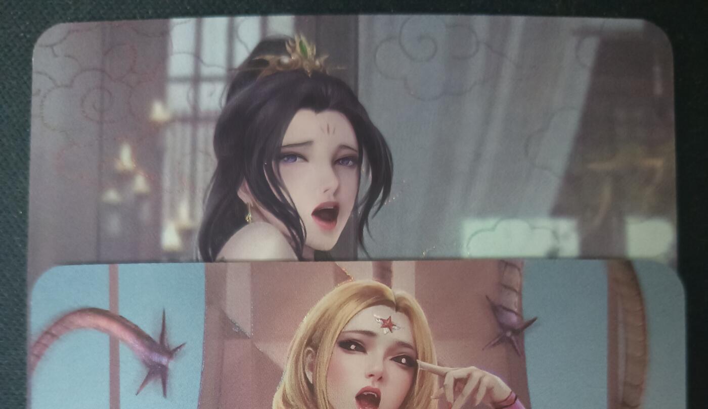 花开卡拍第61期（3月7号周六截拍，品控勿拍!!!拍品不寄存，运费5元（新疆需补运费差价或顺丰到付），自制卡难免瑕疵，可能存在轻微撞角爆边等出厂瑕疵，品控介意勿拍！） 墨卡文创 LGD 2张 艺术卡 彩闪