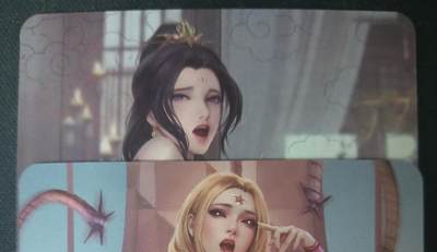 花开卡拍第61期（3月7号周六截拍，品控勿拍!!!拍品不寄存，运费5元（新疆需补运费差价或顺丰到付），自制卡难免瑕疵，可能存在轻微撞角爆边等出厂瑕疵，品控介意勿拍！） - 墨卡文创 LGD 2张 艺术卡 彩闪