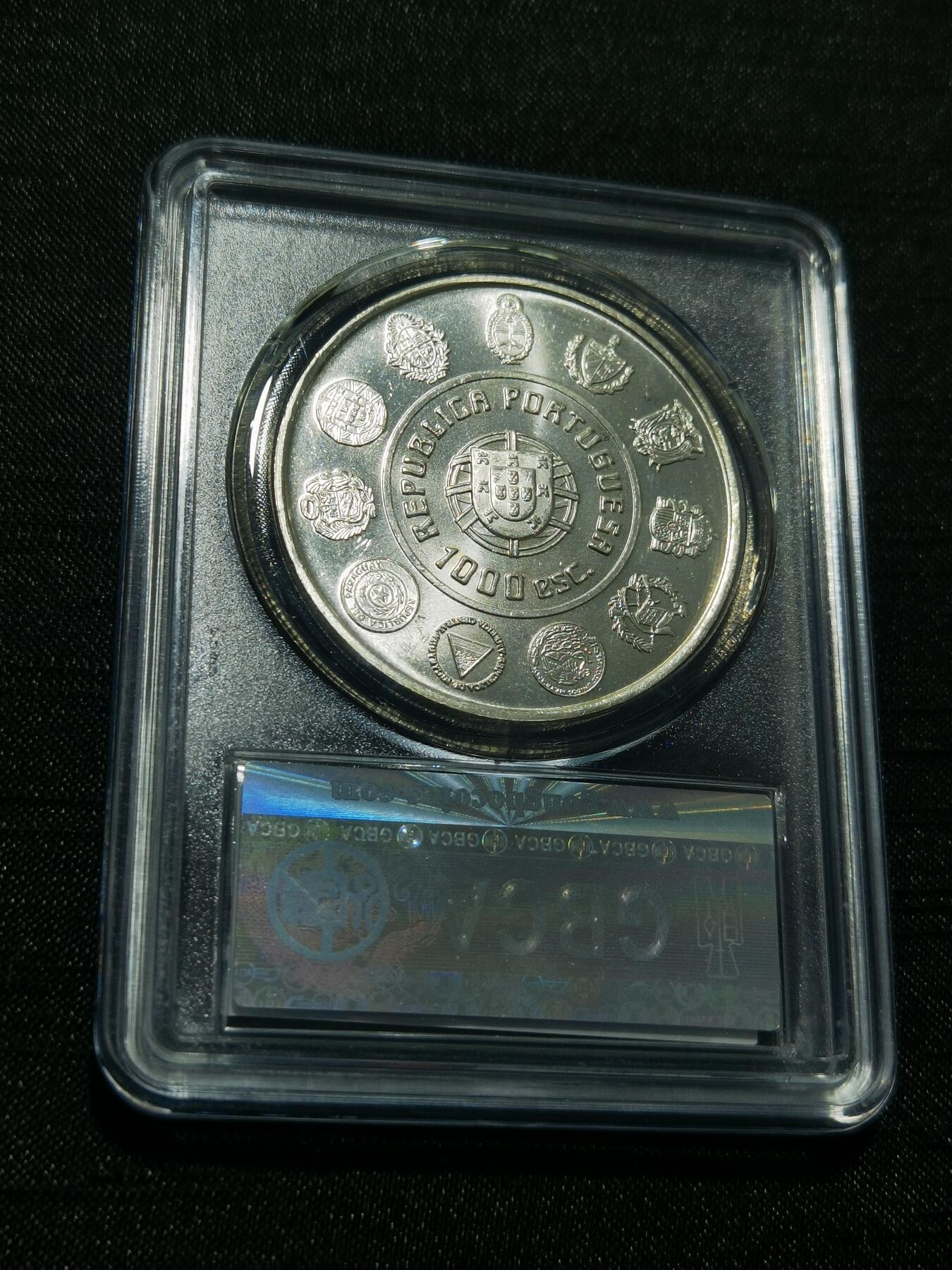 天下钱庄专场欢迎参拍 葡萄牙1000埃斯库多银币