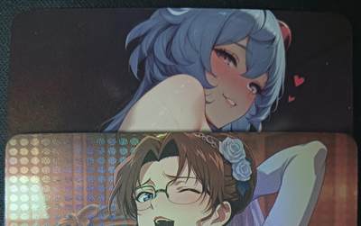 花开卡拍第61期（3月7号周六截拍，品控勿拍!!!拍品不寄存，运费5元（新疆需补运费差价或顺丰到付），自制卡难免瑕疵，可能存在轻微撞角爆边等出厂瑕疵，品控介意勿拍！） - 墨卡文创 单卡 2张 艺术卡 彩闪