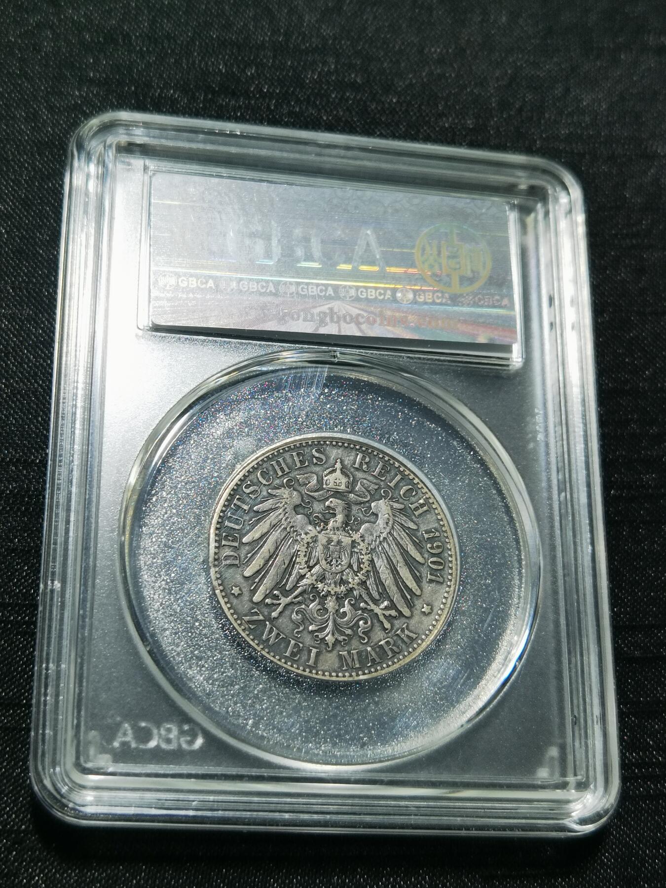 天下钱庄专场欢迎参拍 德国普鲁士建国200周年2马克银币