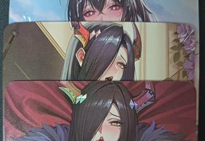 花开卡拍第61期（3月7号周六截拍，品控勿拍!!!拍品不寄存，运费5元（新疆需补运费差价或顺丰到付），自制卡难免瑕疵，可能存在轻微撞角爆边等出厂瑕疵，品控介意勿拍！） - 墨卡文创 枕边  3张艺术卡 彩闪