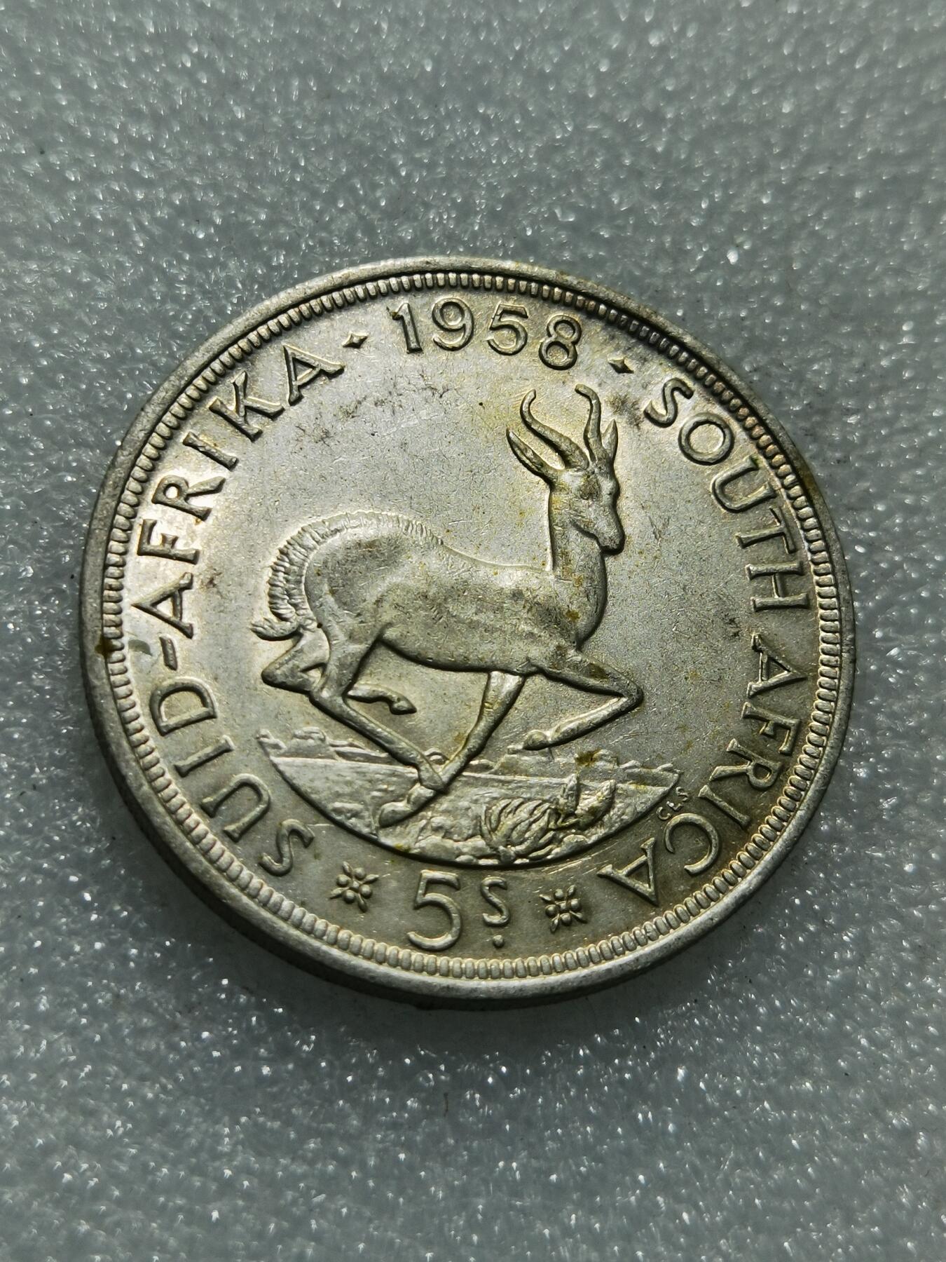 天下钱庄专场欢迎参拍 南非羚羊5先令银币