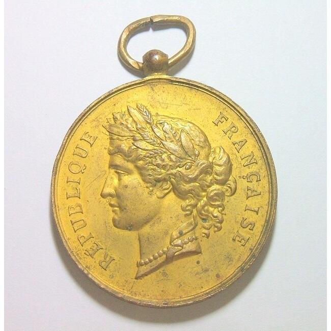 【旋风钱币】2月28日19:00准时开拍 精美欧洲币章、银币银章、第三帝国钱币等 全场包邮！ 法国1893年 谷物女神高浮雕精制大镀金章 光边 45MM